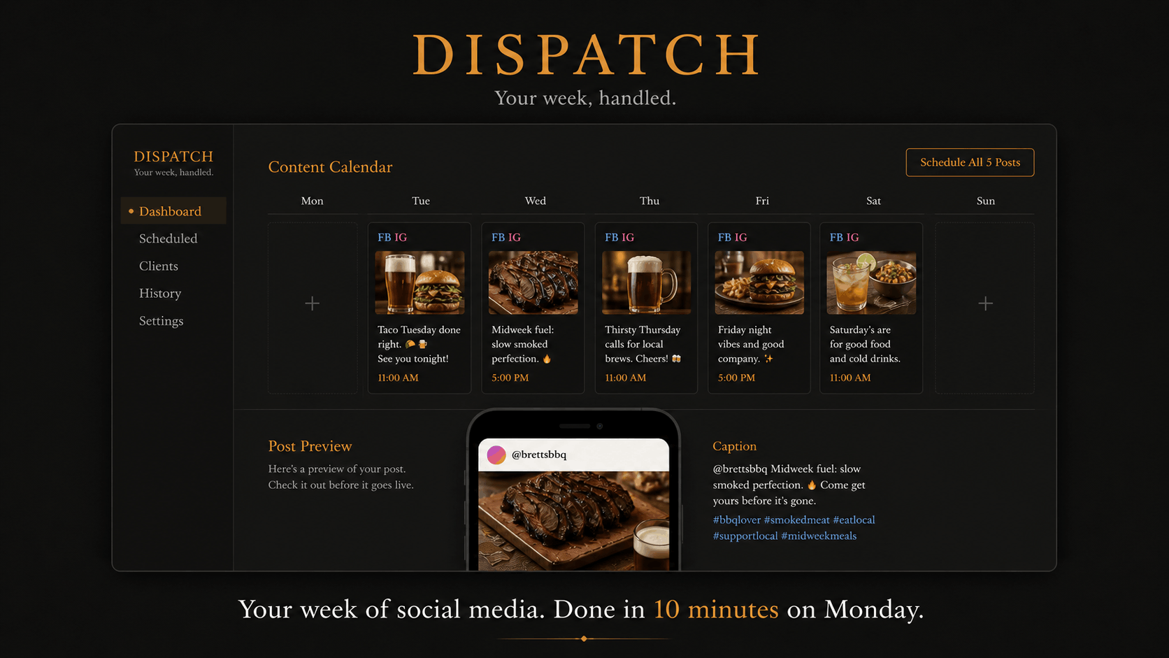 Dispatch, social media on autopilot