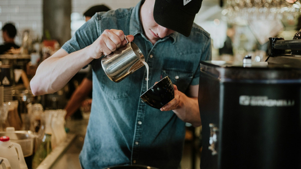 Small business owner at work